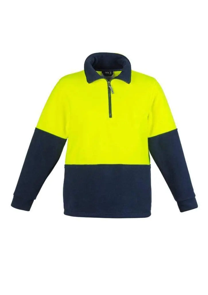 SYZMIK Unisex Hi-Vis Half Zip Fleece Jumper ZT460 Metro Workwear.